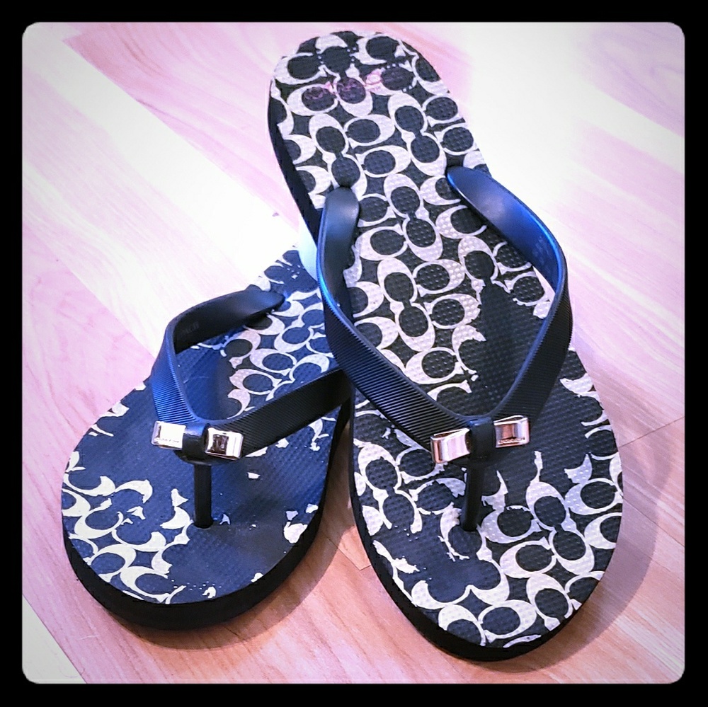 Coach Flip Flops w/ Bow -8